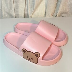 Pink Bear Slide Sandals